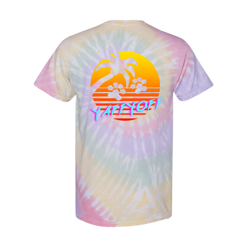 "YaffYoff" Spiral Tie-Dyed T-Shirt